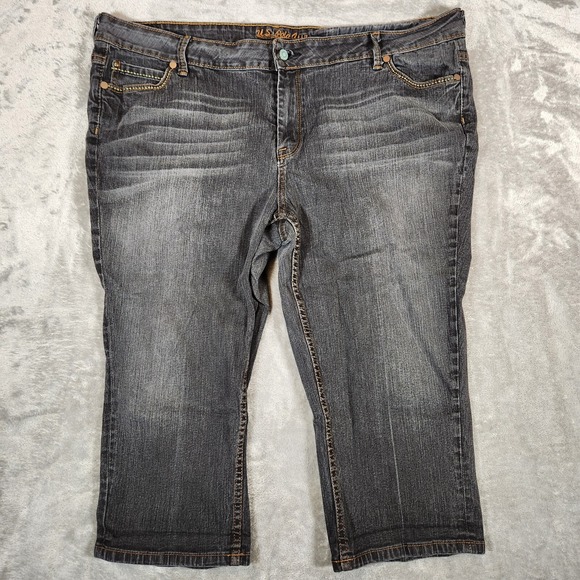 U.S. Polo Assn. Pants - US Polo Assn Shorts Women's 19/20 43X21 Bermuda Dark Jean Blue Mom Whiskering
